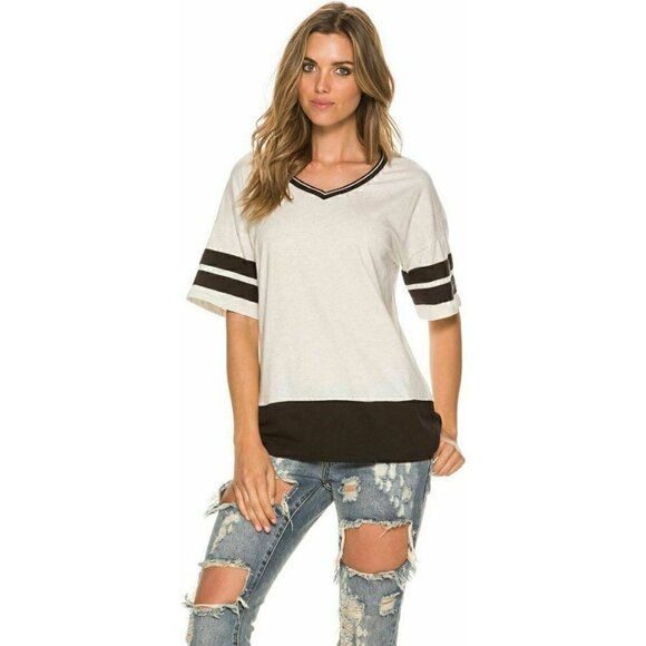 Swell Tops - SWELL Women's V neck Safty Football Top Size M